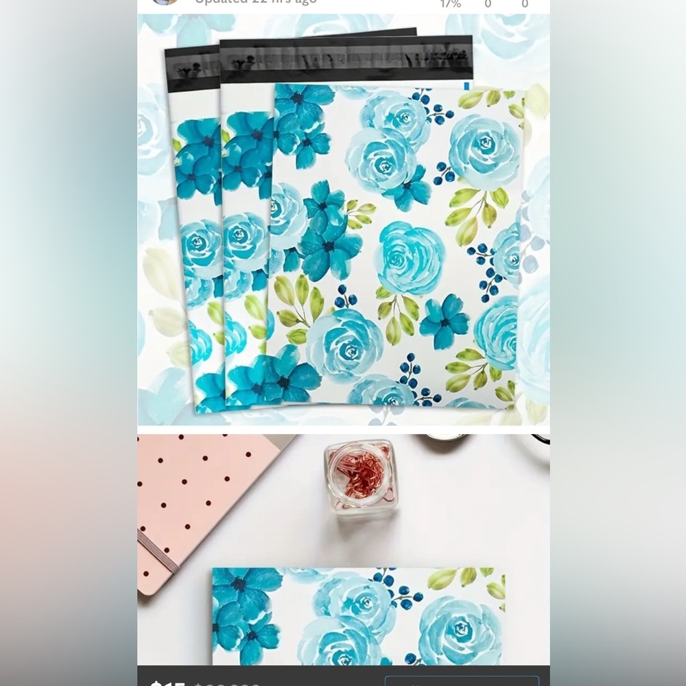 - 20 Floral polymailers 10x13 New